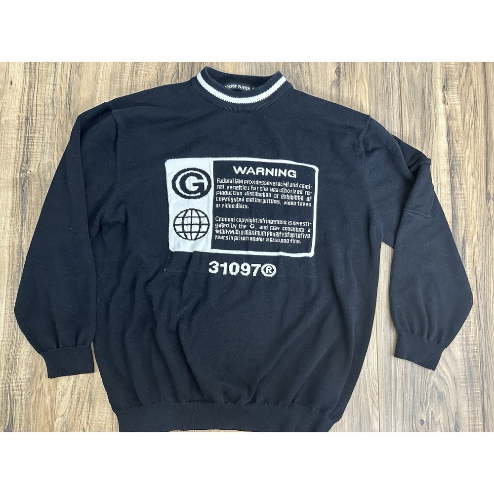 Georrge Oliver Copyright Crewneck sweater XL‎ Black